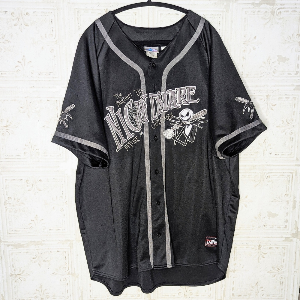 Disney Jack Skellington Nightmare Before Christmas Baseball Jersey XXL